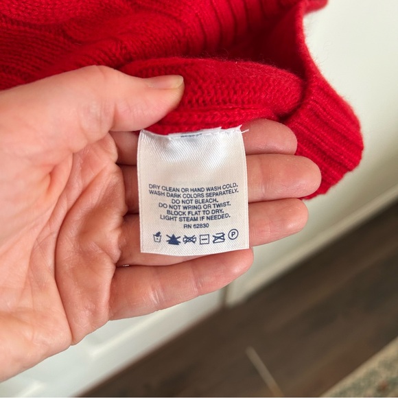 Lands’ End 100% Cashmere Short Sleeve Turtleneck Sweater - Size L - Picture 6 of 9